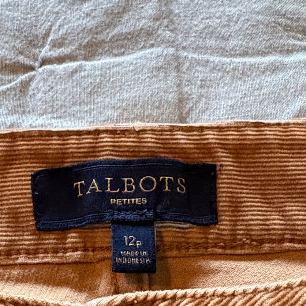 Talbots Light Brown Corduroy Trousers